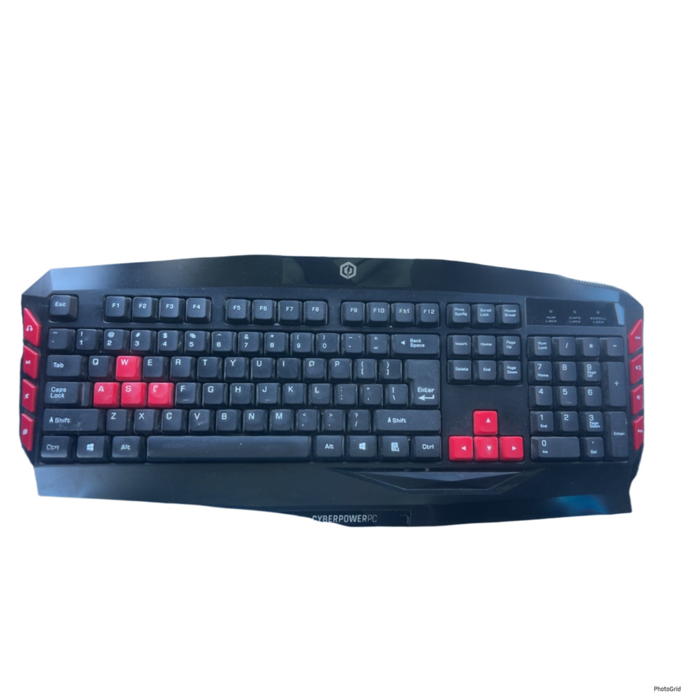 Cyberpower PC Gaming Keyboard Multimedia Control Gaming Wired USB Keyboard